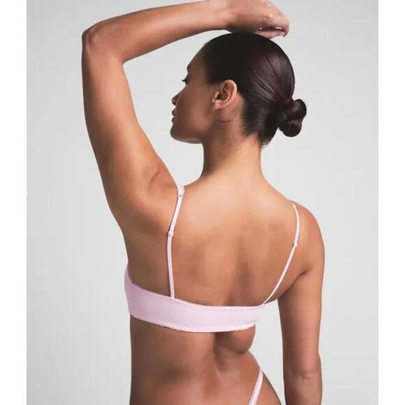 NWT Skims Fits Everybody Picot Skimpy Scoop Bralette Cherry Blossom Tonal Sz M - Picture 4 of 7